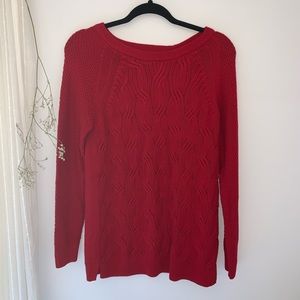 Women’s SONOMA Twisted Cable-knit Sweater Red S